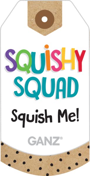 Ganz H14353 Squishy Squad Dolphin Plush Figure, Blue And White, 10-Inch Length