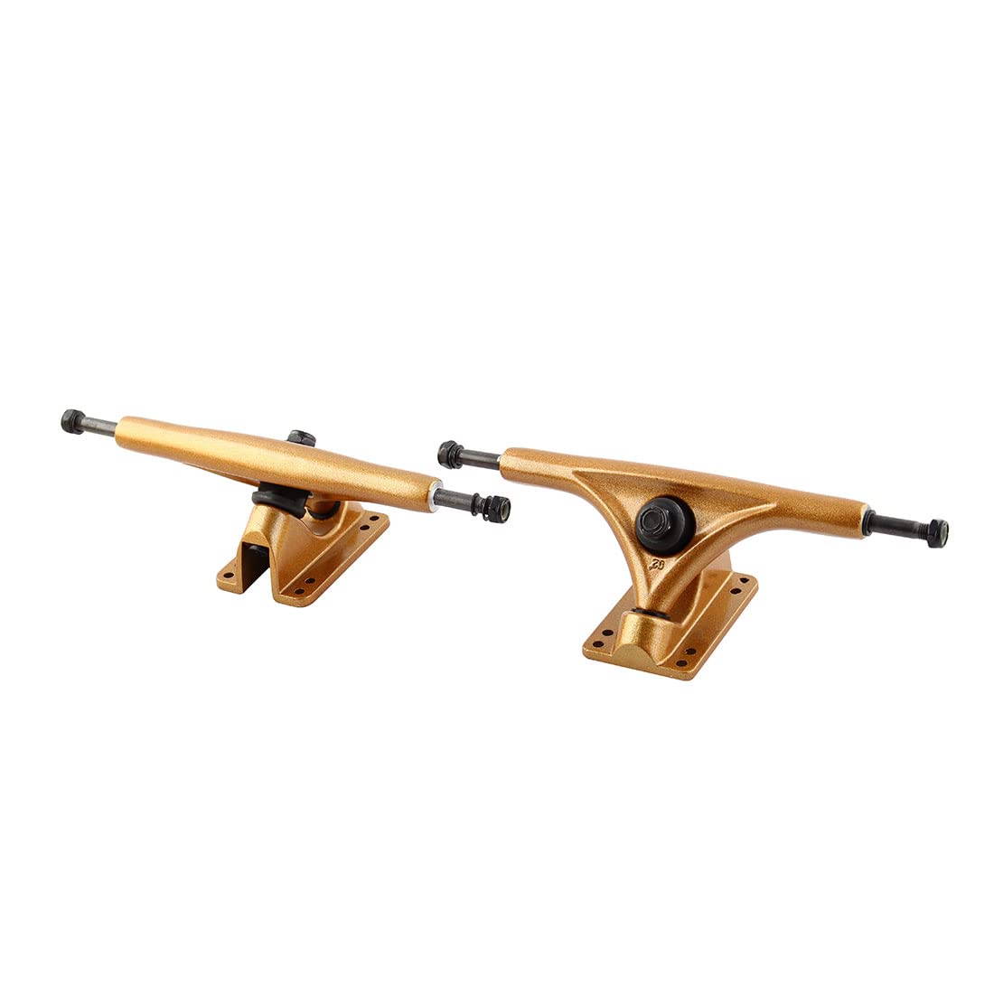ZHuidjo Longboard Skateboard Trucks 250mm Length Pair Gold Tone (SN: 5d0 dc7 e3c f30 137)