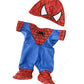 Spidey Teddy Spider Superhero Outfit Teddy Bear Clothes Fits Most 14' - 18' Build-A-Bear And Make Your Own Stuffed Animals