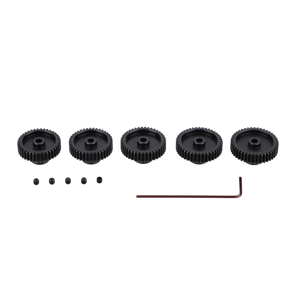 JIECHUN Metal Steel 48P Pinion Gear 38T 39T 40T 41T 42T 3.175mm Shaft Motor Gears Set with Hex Key for 1/10 RC Brushless Brush M