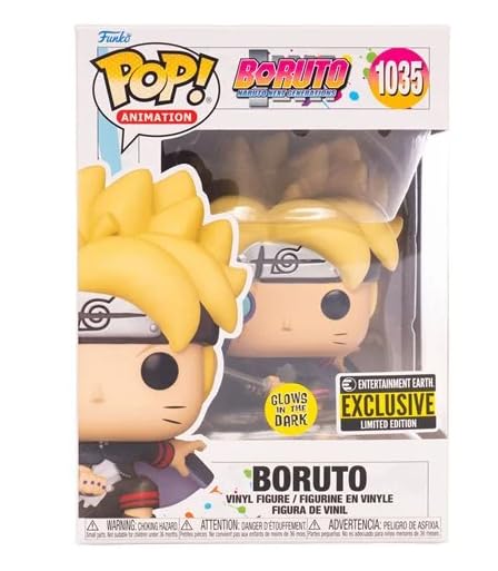 Funko Pop! Animation: Boruto - Naruto Next Generations Boruto With Marks Glow-In-The-Dark Entertainment Earth Exclusive Bundled