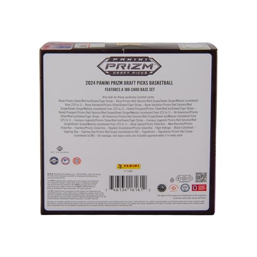 2024-25 Panini Prizm Draft Picks Collegiate Basketball Trading Cards Mega Box