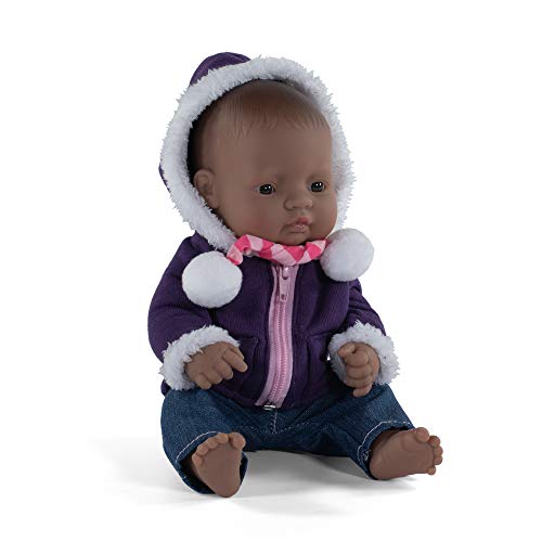 Miniland Doll 12 5/8'' Hipanic Girl (Polybag) - Made In Spain, Anatomically Correct, Quality, Inclusion