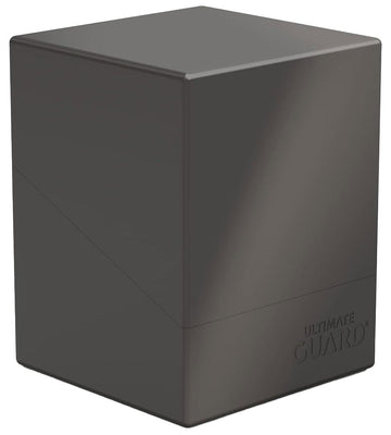 Ultimate Guard Boulder Solid 100+, Deck Case For 100 Double-Sleeved Tcg Cards, Grey, Secure & Durable Storage For Trading Card Games, No Transparency