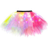 Earent Light Up Rainbow Tutu Skirt Layered Ballet Tulle Skirts Led Colorful Dance Tutus Princess Party Costume Skirt For Girls