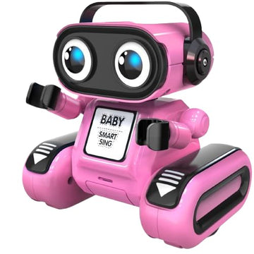 beefunni Smart Robot Toys for Girls 4-10,with LED Eyes, Auto-Demo, Rechargeable,Recording, Music -Perfect Christmas Birthday Gif