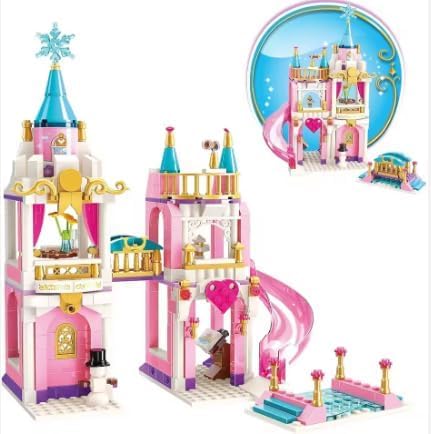 Gemcza Fun Water Park Adventure Building Set Girl Dream Villa House Magical Castle Building Blocks Building Blocks Bricks Diy As