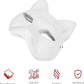 Minrnovas Cat Mask,3/5/10PCS Therian Mask White Cat Masks Blank DIY Halloween Mask (10)
