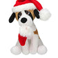 Plushland Xmas Pawpal with Santa Hat Stuffed Animals Plush Puppet Dog 8 Inches for Kids - A Perfect Christmas Day Gift on This Holiday for Babies (Christmas Dog Assortment)