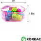KOREAC Gonggi Konggi Korean Jack Stone Game - 12 Pieces + Case, Metal, 1.7"x2.9", Pink/Blue/Green, Made in Korea