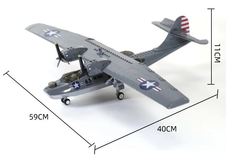 General Jim'S Ww2 Military Pby Catalina Water Aircraft Seaplane Building Blocks Bricks Set