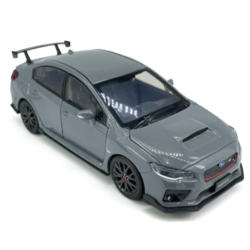 2016 Impreza WRX STI Diecast Model Car 1/32 Scale Metal Toy Cars Racing Sports Sedan Toy Vehicle with Light, 4 Doors Open Hood T