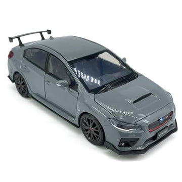 2016 Impreza WRX STI Diecast Model Car 1/32 Scale Metal Toy Cars Racing Sports Sedan Toy Vehicle with Light, 4 Doors Open Hood T