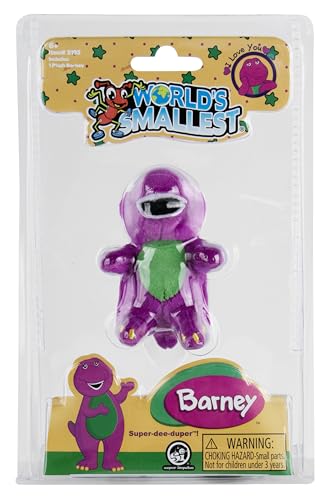 World's Smallest Barney Plush Toy - Miniature Purple Dinosaur - Model 5193