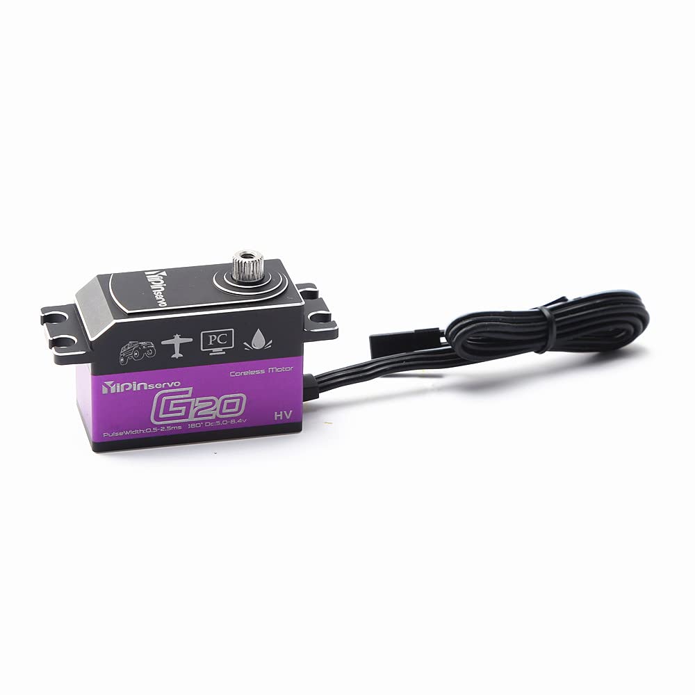 Lizhoumil Rc Servo,20Kg Large Torque Digital Servo For Scx10 Trx- 4 1:8/1:10 Rc Car Crawler,High Speed Short Edition G20 Metal G