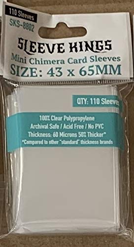 Sleeve Kings Mini Chimera Card Sleeves 43 X 65 Mm (4X110 Pack, 440 Sleeves)
