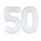 Goer Number 50 Balloons For 50Th Birthday Party Decorations,42 Inch Jumbo Foil Helium Balloons For 50Th Anniversary (White)