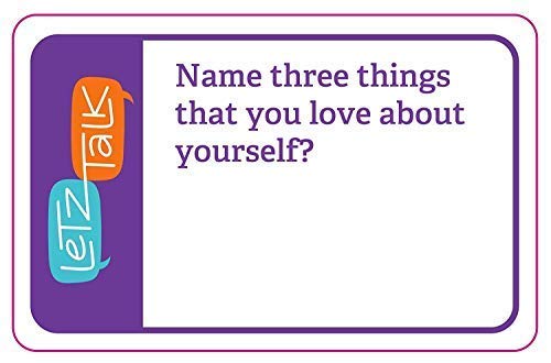 Letz Talk Conversation Cards - Communication Game for Teens, Build Confidence & Emotional Intelligence, Ages 13-18, Medium Cardstock
