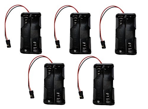 Apex RC Products 4 Cell AA Battery Holder W/JR Style Connector Receiver Battery Pack - 5 Pack 2931