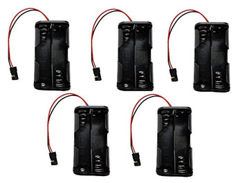 Apex RC Products 4 Cell AA Battery Holder W/JR Style Connector Receiver Battery Pack - 5 Pack 2931