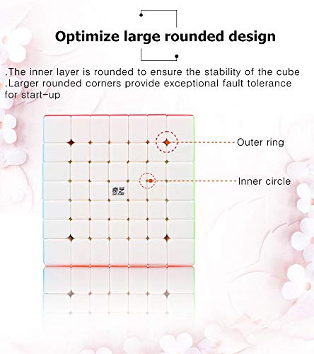 Bestcube 7X7 Cube Stickerless Qixing 7X7X7 Speed Cube Puzzle Gifts Toys(67Mm)