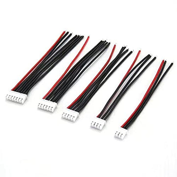FLY RC 10pcs 22AWG 2S 3S 4S 5S 6S Lipo Battery Balance Charger Cable JST XH Connector Adapter Plug(Each 2pcs