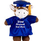 Plushland Plush Stuffed Animal Toys 8 Inches Present Gifts for Graduation Day  Personalized Text  Name or Your School Logo on Gown  Best for Any Grad School Kids (Graduation Giraffe Blue Gown)