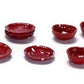 Melody Jane Dolls Houses Dollhouse Miniature 1:12 Scale 12 Pc RED Spatter Dishes Set #Ma1166r
