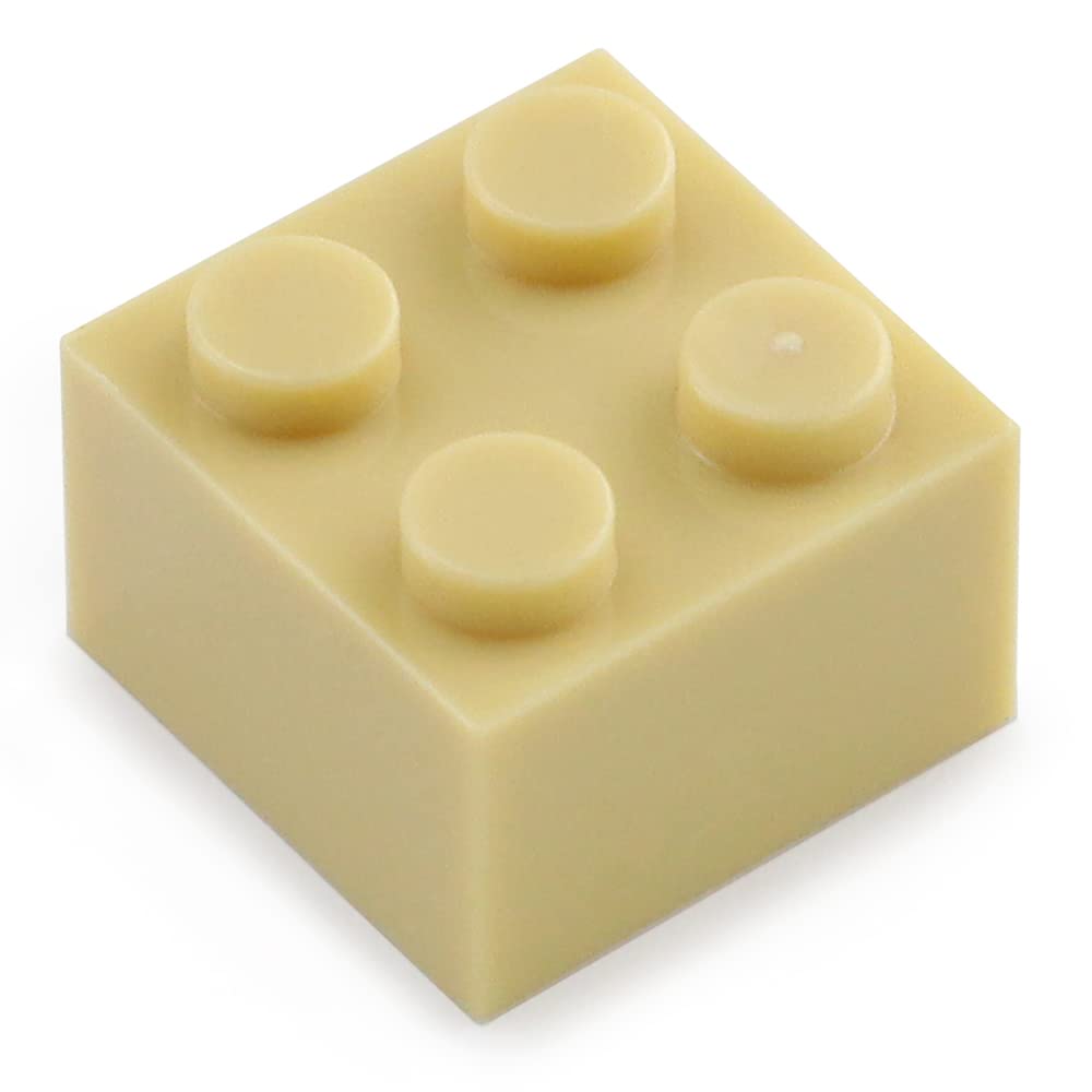 Feleph 2x2 Bricks Tan 400 Pieces Parts Classic Building Creative Play Blocks Set Toy Classic Accessories Creative Play Compatibl