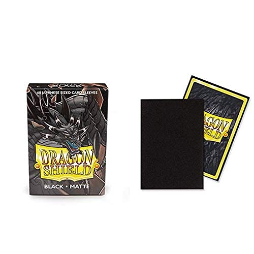 10 Packs Dragon Shield Matte Mini Japanese Black 60 ct Card Sleeves Display Case