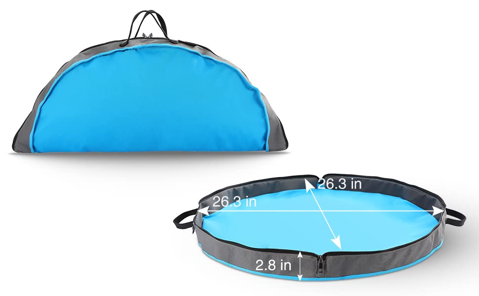 Bbpara - Toy Storage Bag And Play Mat For Building Bricks & Blocks - Portable Zipper Toy Storage Bag - Designed For Kids Enterta