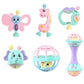 Rmeklot Early Learning Musical Baby Hand Rattle & Teether Toy Set With Animal Shapes For Infants & Toddlers