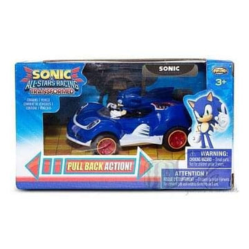 NKOK Sonic The Hedgehog All-Stars Racing Transformed Pull Back Racer - Sonic; No Batteries Required; Pull Back, Let go, and Watc