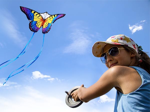 Honbo Butterfly Kites For Kids & Adults, Easy To Fly For Beginners, Each Kite With 300Ft Line Handle,Beginner Kite For Kids Ages 4-8,Beach Kites For Outdoor Activities & Family Trip(Pink)