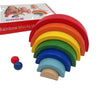 Montymaestro  Wooden Rainbow Blocks Stacking | Activity Toy For Kids | Montessori Game | Early Educational Toy|Toys| Games | Bu