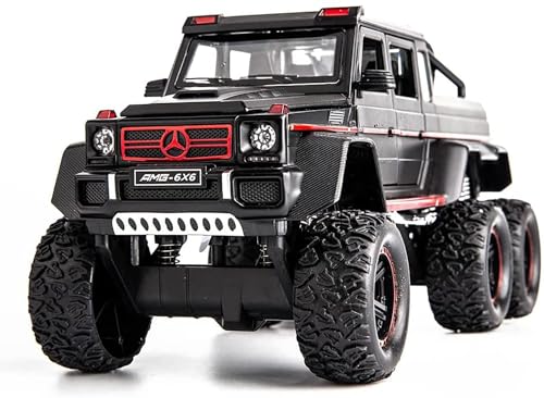 Adlon Car 6 Wheel Drive Metal Car Pull Back with Open Doors, Engine Cover, Tail with Front and Rear Light & Music Great Gift for