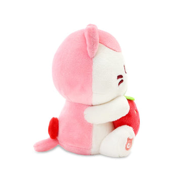 Anirollz Stuffed Animal Plush Toy – 6' Small Sitting Plush Doll Soft, Squishy, Warm, Cute, Comfort, Safe Birthday Kitty Cat Character With Strawberry Kittiroll