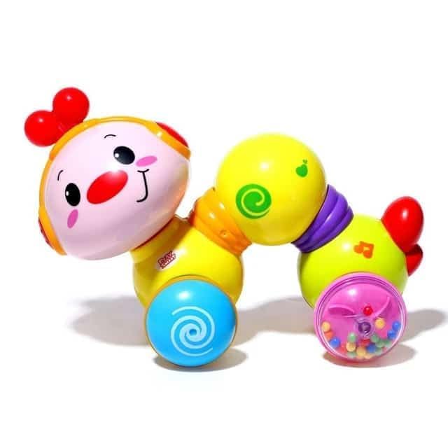 Earthtoy Cute Caterpillar Crawling Baby Toy With Music & Lights | Press & Go Interactive For Toddlers 6 Months+ | Educational Cr