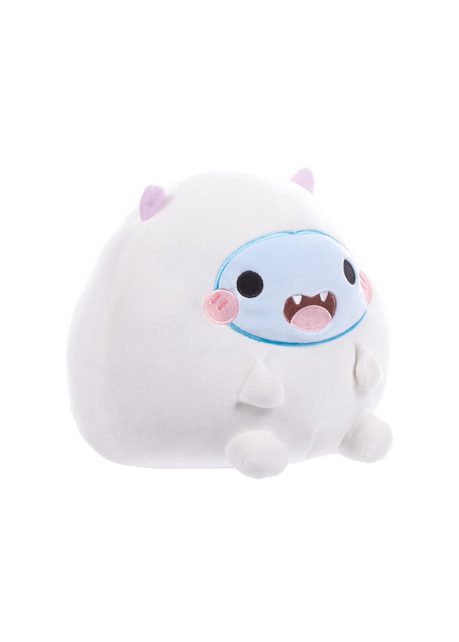 AQI Yeti Plush - 10-inch Rolling Mochi - White Polyester Plush Toy