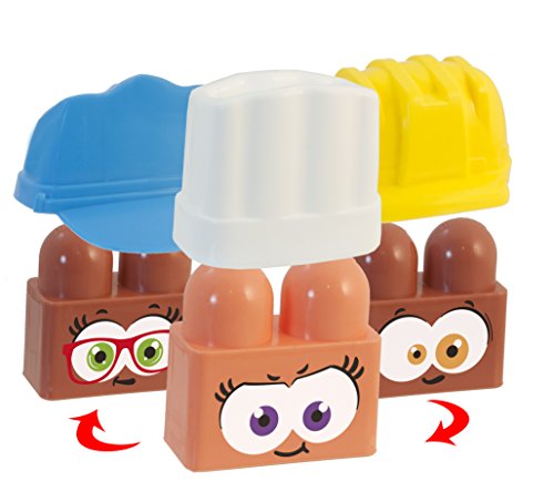 Miniland Job Blocks Board Game For Toddlers Age 2 - Preschoolers Age 4, Teaches Careers, Diversity, Fun Language Development, Pretend Play, Free Curriculum