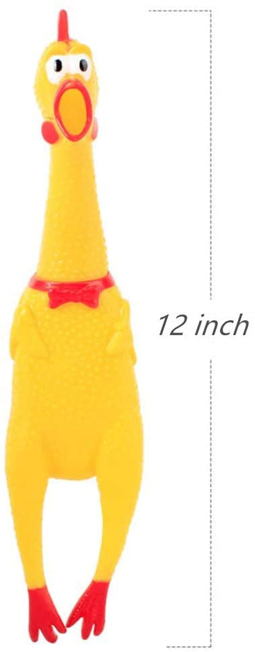 Poplay Rubber Chicken/Squeeze Chicken, Prank Novelty Toy Keep Your Chicken Quiet Family Games