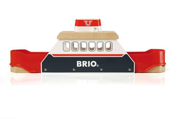 Brio World 33569 - Ferry Ship - 3 Piece Wooden Toy Train Set For Kids | Interactive Light And Sound Features | Compatible With All Brio Train Tracks | Ideal For Ages 3 And Up
