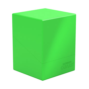 Ultimate Guard Boulder Solid 100+, Deck Case For 100 Double-Sleeved Tcg Cards, Neon Green, Secure & Durable Storage For Trading