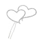 Urjix Crystal Rhinestone Double Heart Cake Topper Wedding Decoration