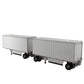 Wabash National 28' Double Pup Trailers White Transport Series 1/50 Diecast Model by Diecast Masters