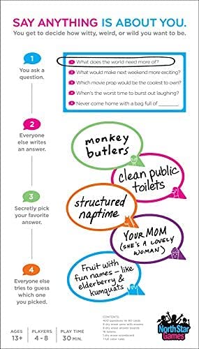 Say Anything: 10Th Anniversary–A Board Game By North Star Games 4-8 Players–Board Games For Family 30 Mins Of Gameplay–Games For Family Game Night–For Kids And Adults Ages 13+ - English Version