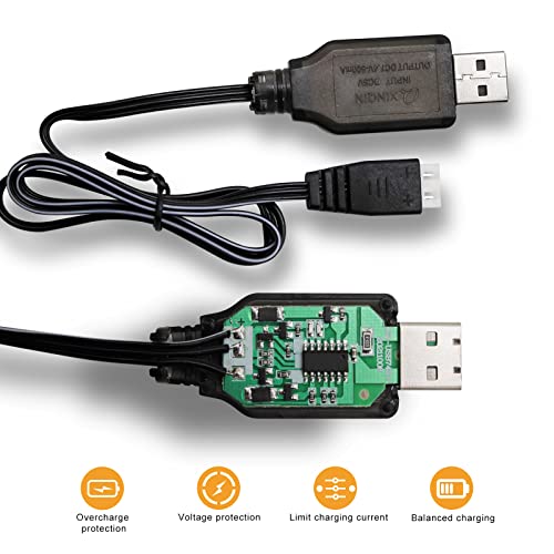 KBT RC Car Lithium Battery: 7.4V 1200mAh Rechargeable Li-ion Battery with SM -2P Plug & Charging Cable for RC Cars Crawler