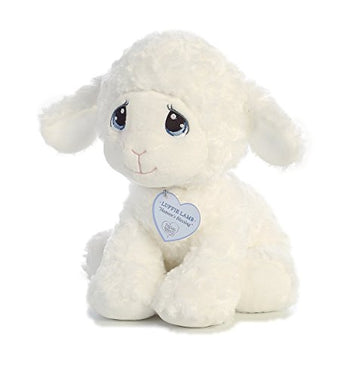 Aurora® Inspirational Precious Moments™ Luffie Lamb Stuffed Animal - Cherished Memories - Enduring Comfort - White 12 Inches