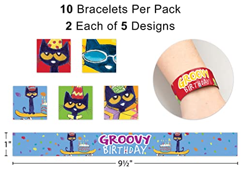 Pete the Cat Groovy Birthday Slap Bracelets