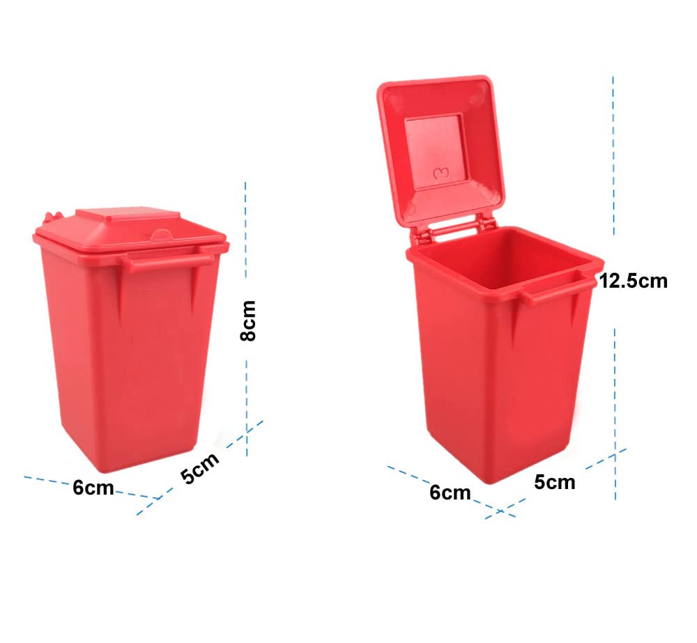 AITING Trash Can Toy Kids Toy Push Vehicles Garbage Truck's Trash Cans Mini Curbside Vehicle Garbage Bin
